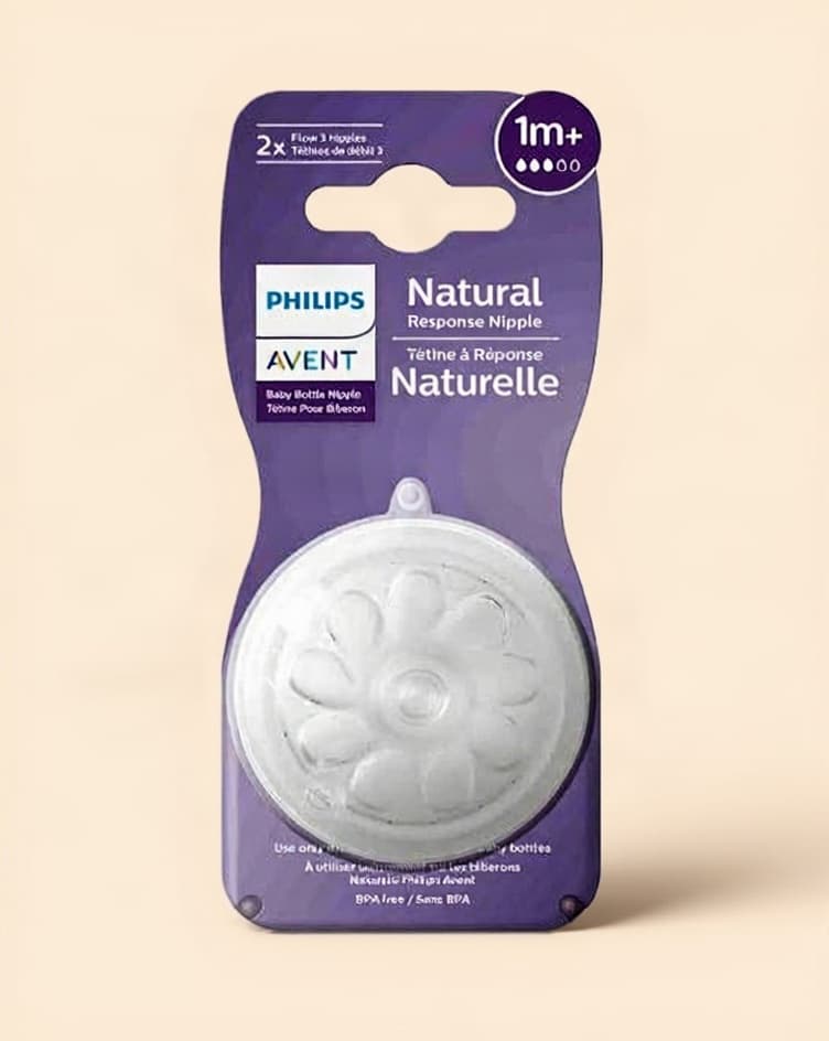Avent Natural Response Baby Bottle Flow 1 Teat
