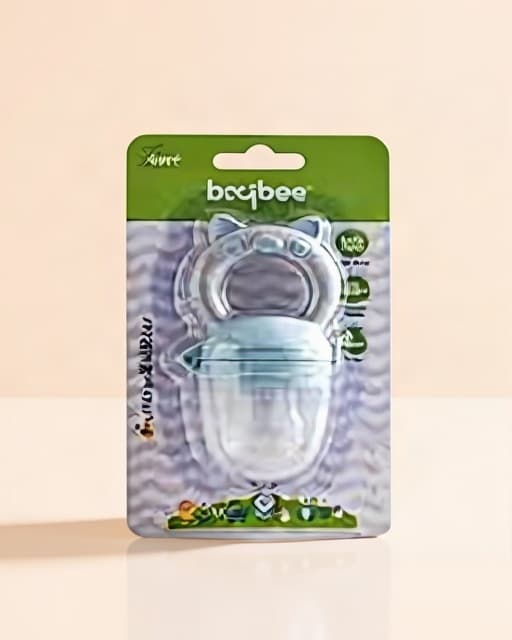 Baybee Premium Baby Food & Fruit Nibbler — Blue (bear design)