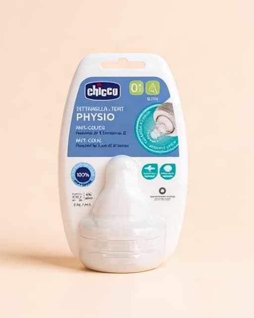 Chicco Physio Anti-Colic Slow Flow Teats, Pack of 2, White