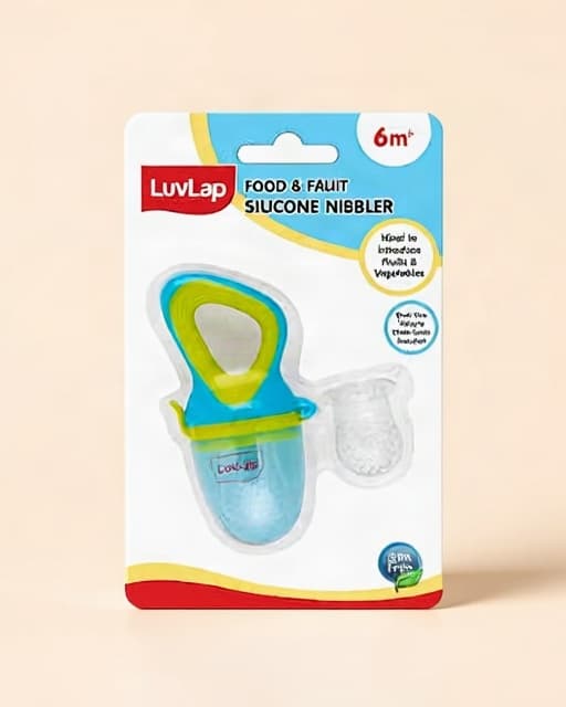 LuvLap Premium Baby Food & Fruit Nibbler — Blue