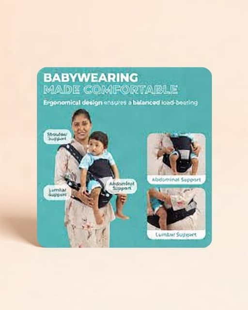 LuvLap Royal Hip Seat Baby Carrier with 4 positions