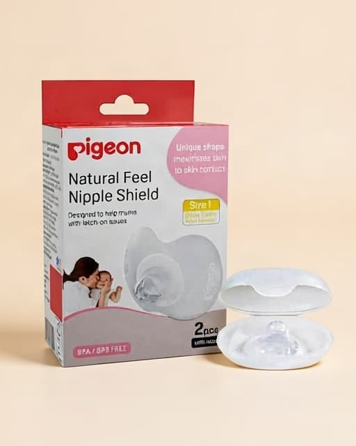 Pigeon Natural Feel Nipple Shield Size 1 with Case – 2 pieces