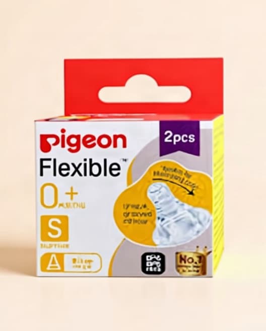 Pigeon Peristaltic Small Size Nipple, Pack of 2, White